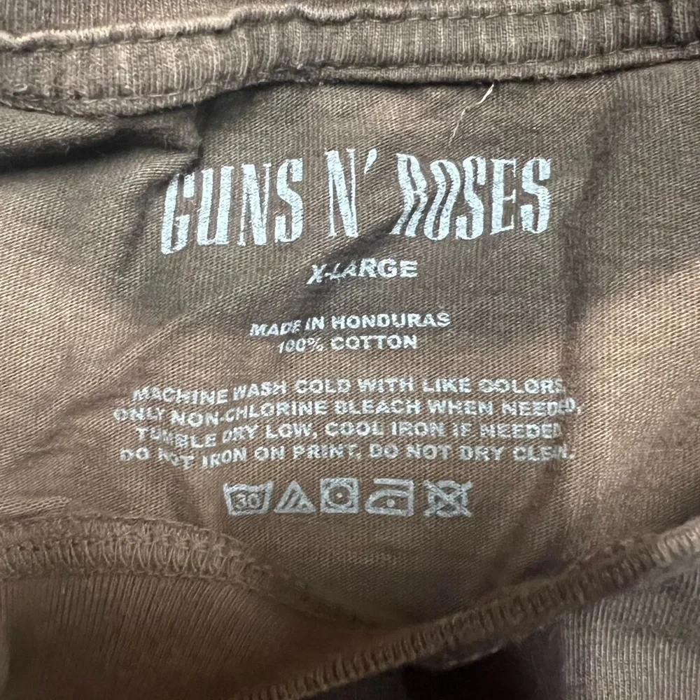 New - Guns N’ Roses Brown Graphic Band T-Shirt - Picture 5 of 5